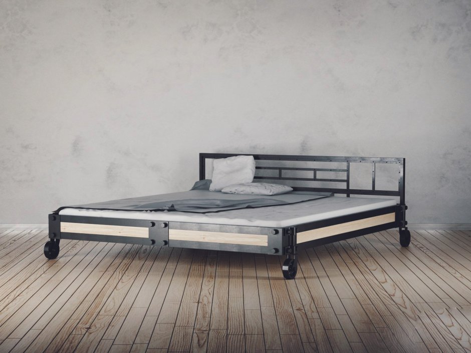 Кровать 160-200 лофт-Сити из металла