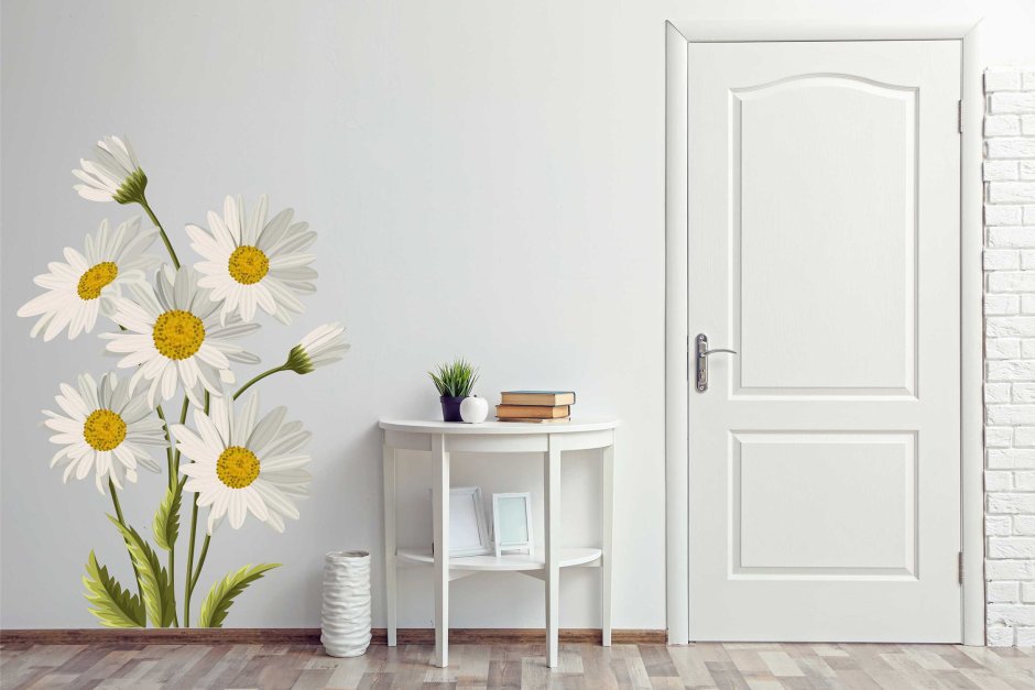 Цветок Ромашка наклейка на стену