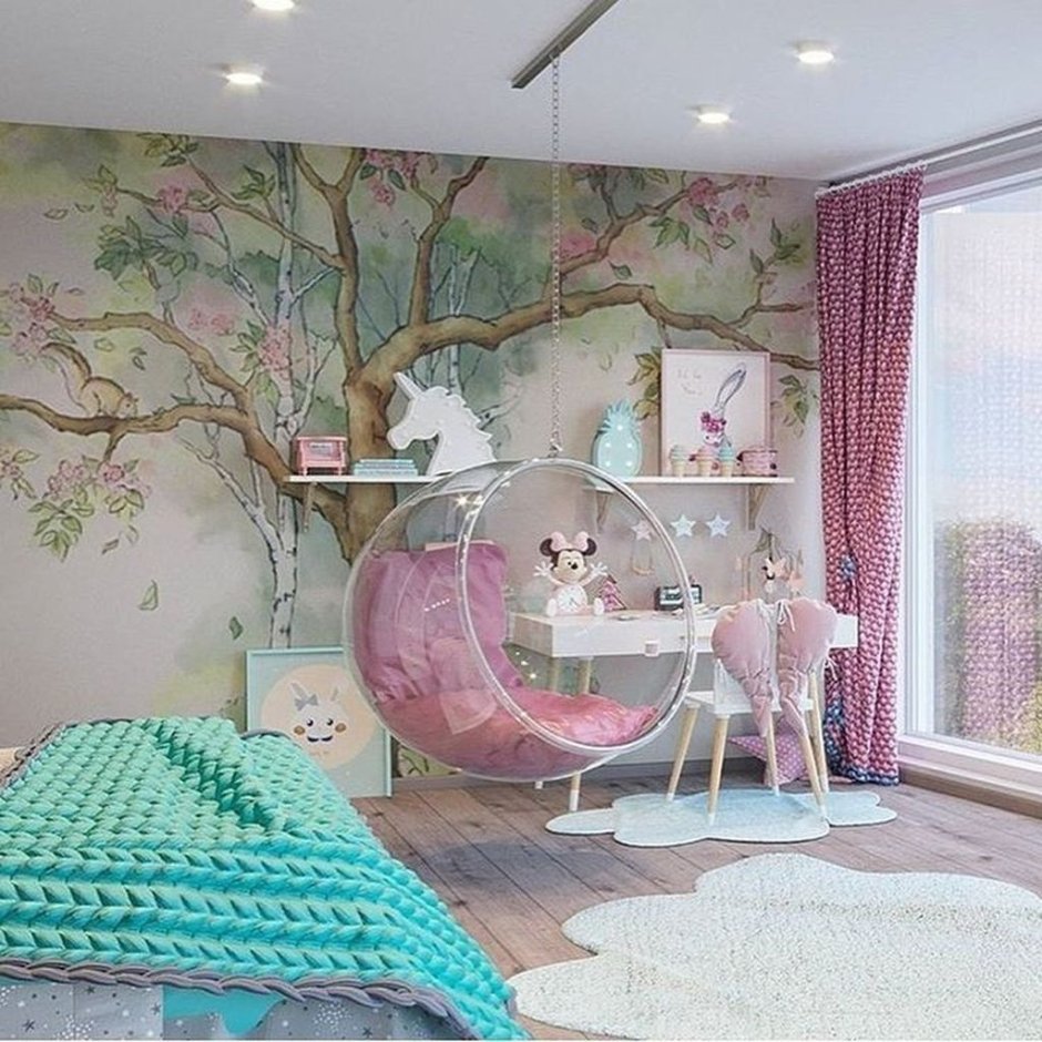 Декор детской комнаты для Девчачьи