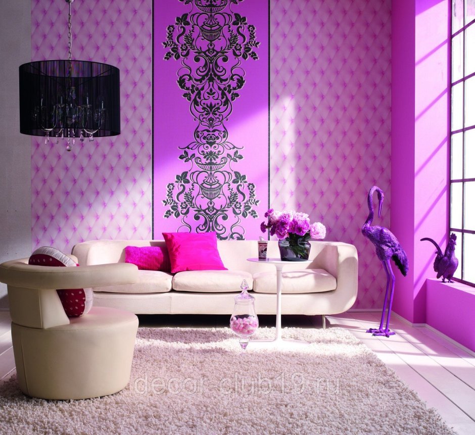 Обои фиолетового цвета для стен