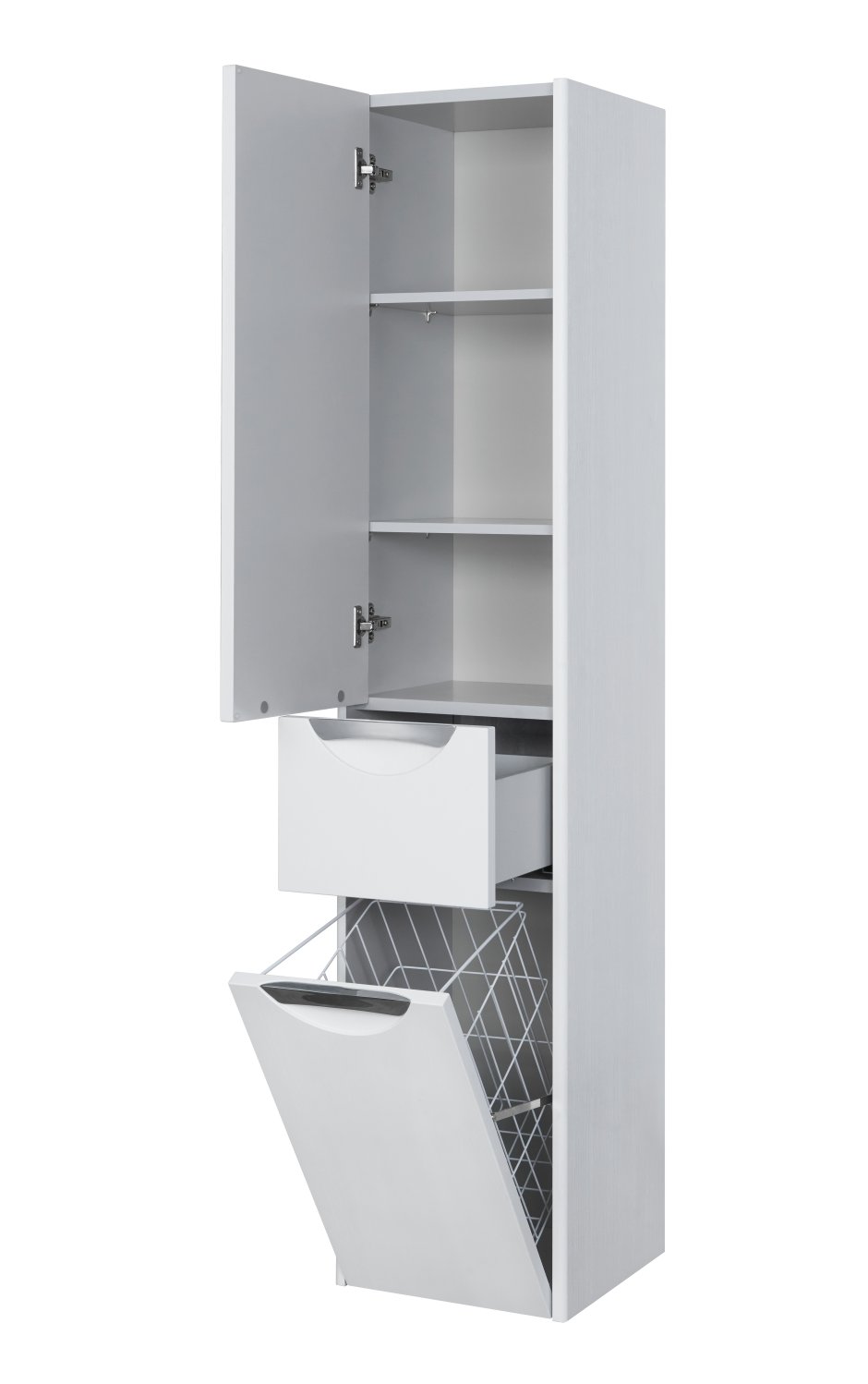 Шкаф - колонна Aquaton Сильва левый дуб Полярный 1a215603siw7l