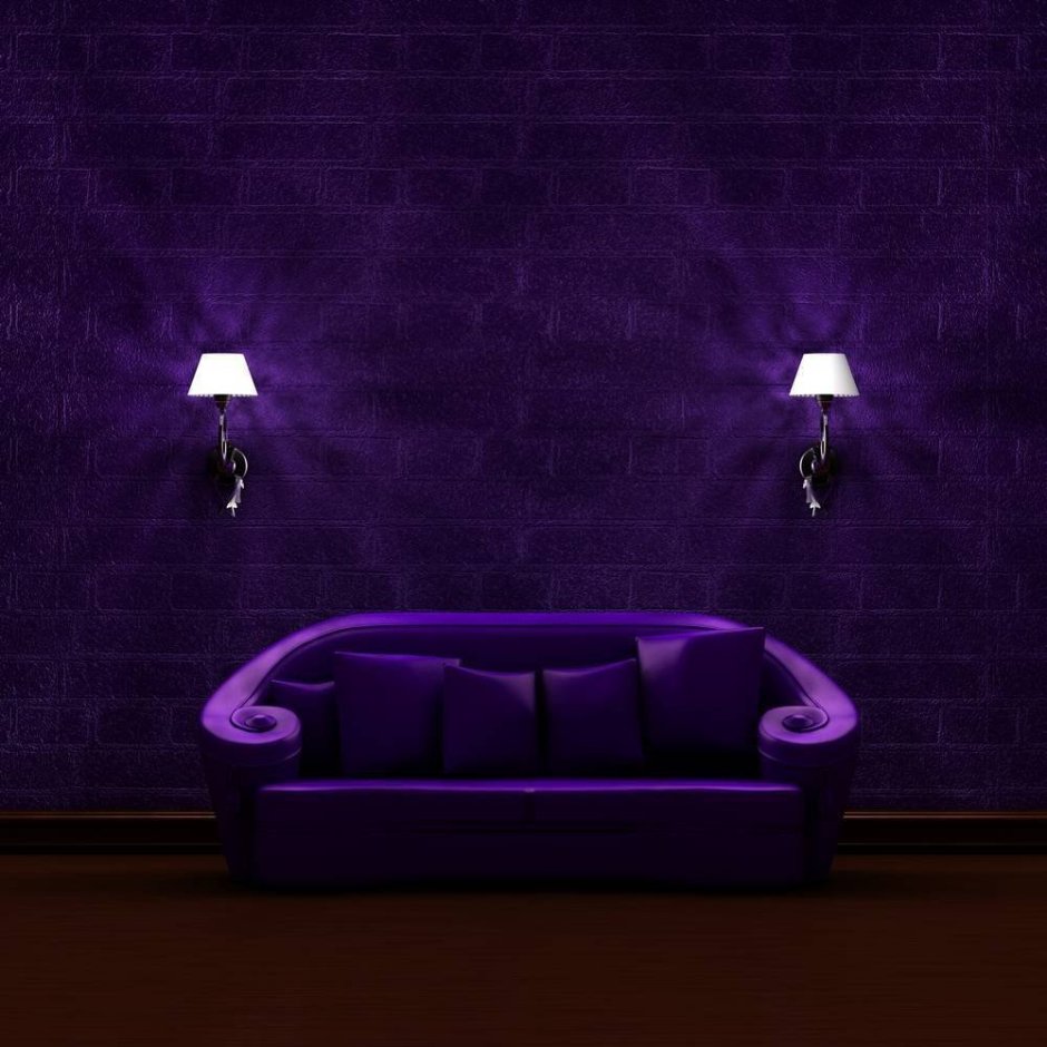Пустая комната фиолетовая