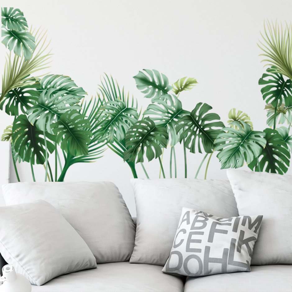 Golden Palm leaves Wall Mural купить в Москве