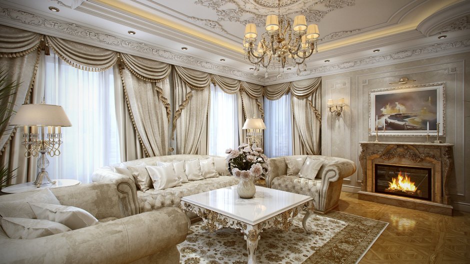 Гостиная Ампир Барокко