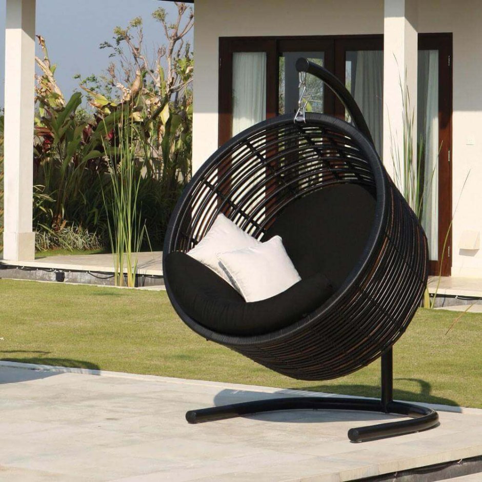 Round Wicker кресло качалка