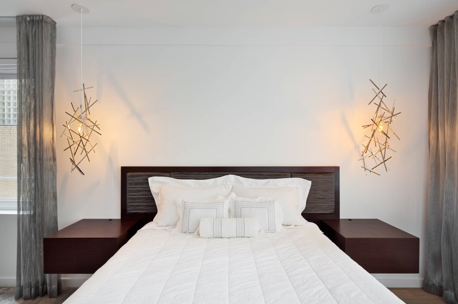 Подвесные светильники для спальни в скандинавском стиле