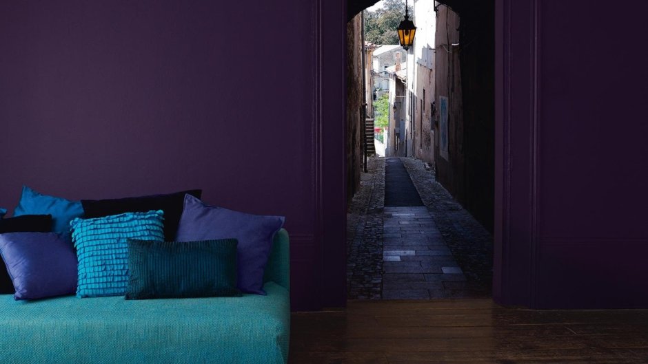 Темно фиолетовая краска для стен