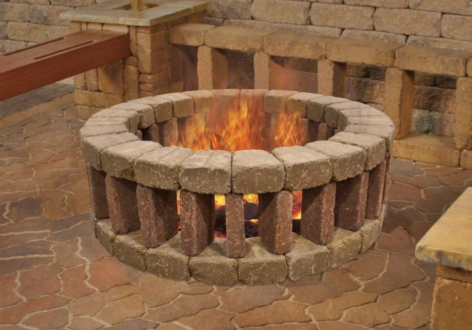 Кострище из кирпича