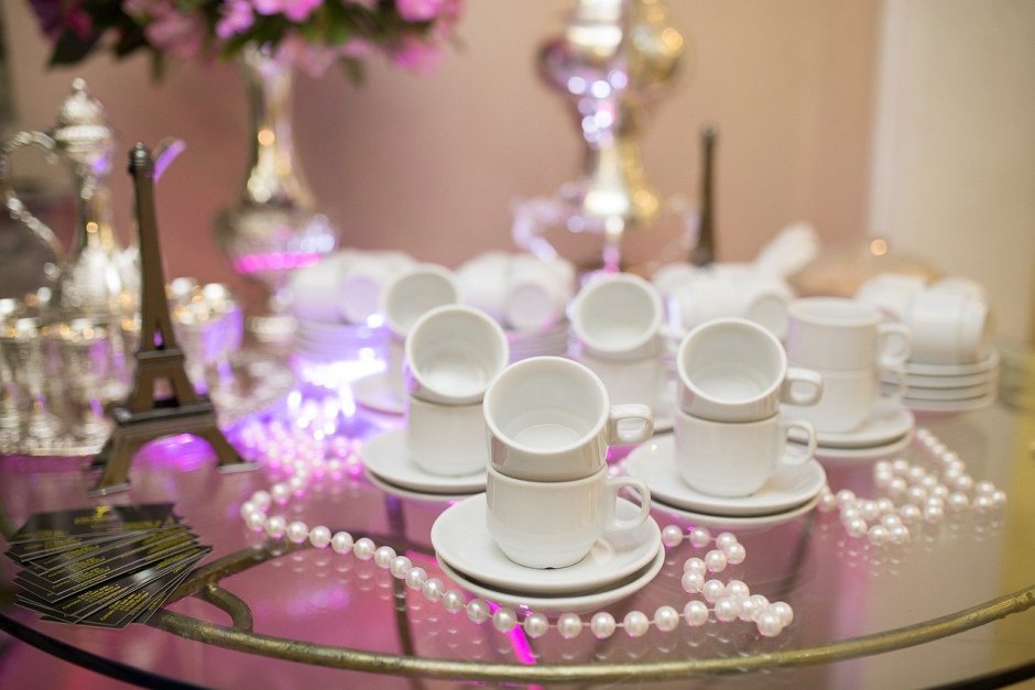 Чайный стол на свадьбе