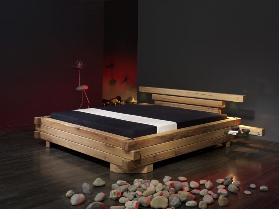 Оригинальные кровати из дерева