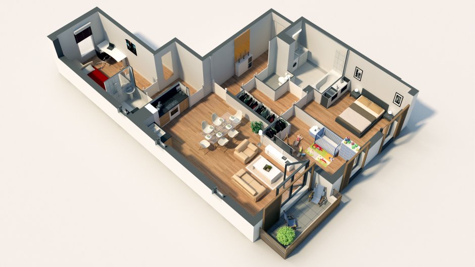 Office 3d модель sverxu