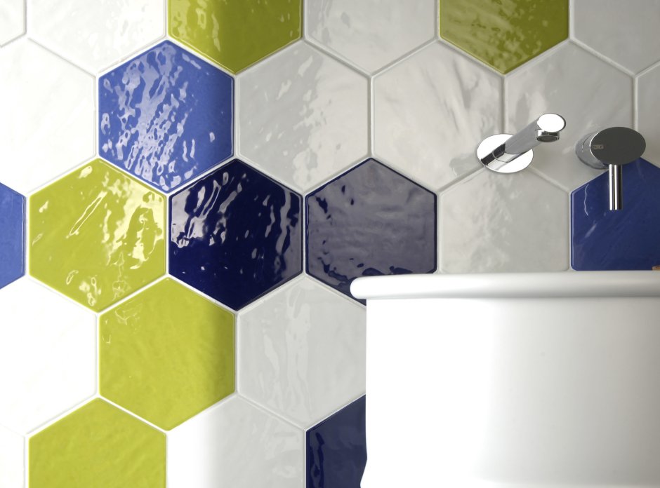 Tonalite Exabright Blu Esagona Decoro Mix 17.5x15.3 см