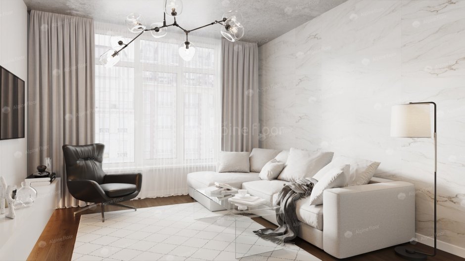 Alpine Wall LVT ЕСО 2004-20 Брайс белый