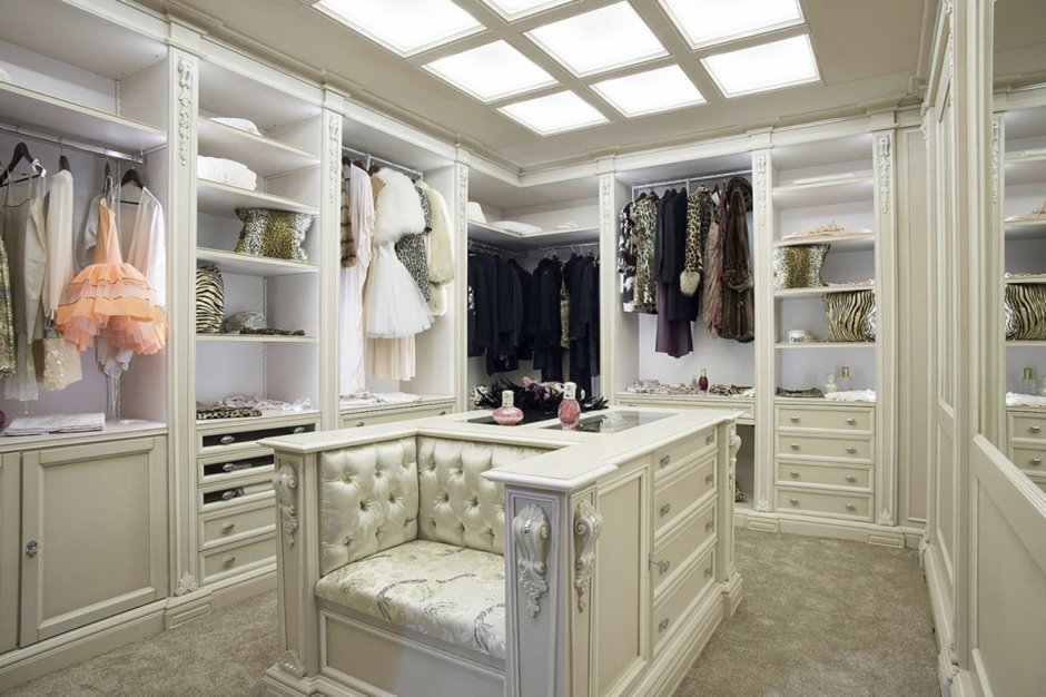 Женские гардеробные комнаты