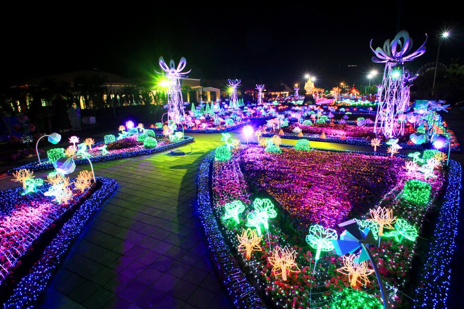 Дубайский светящийся сад Дубай