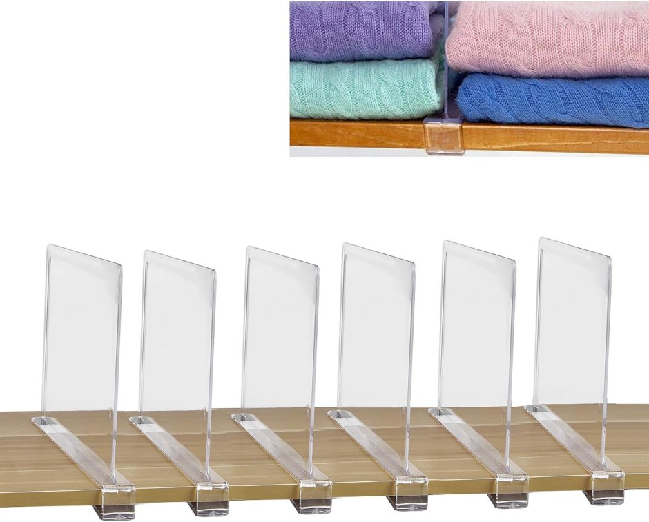Acrylic Shelf Dividers for Closets