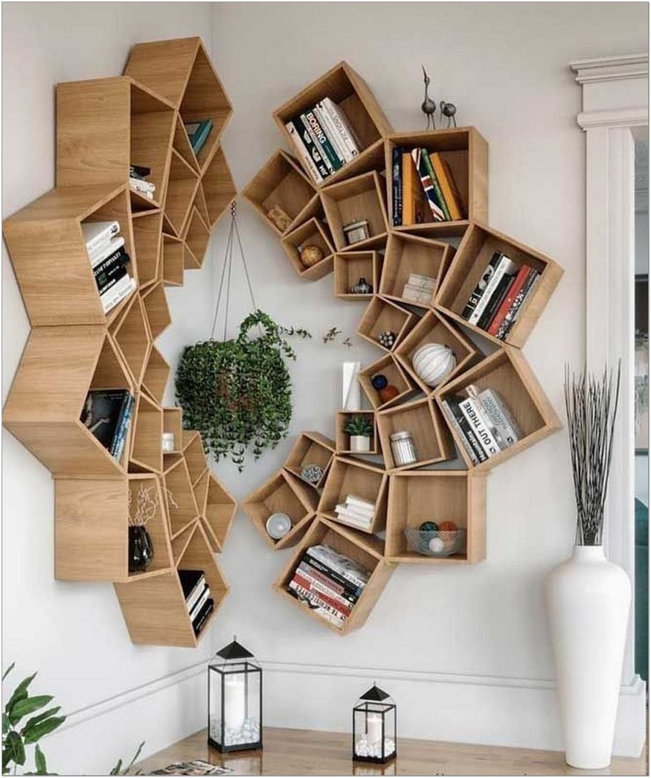 Оригинальные книжные полки