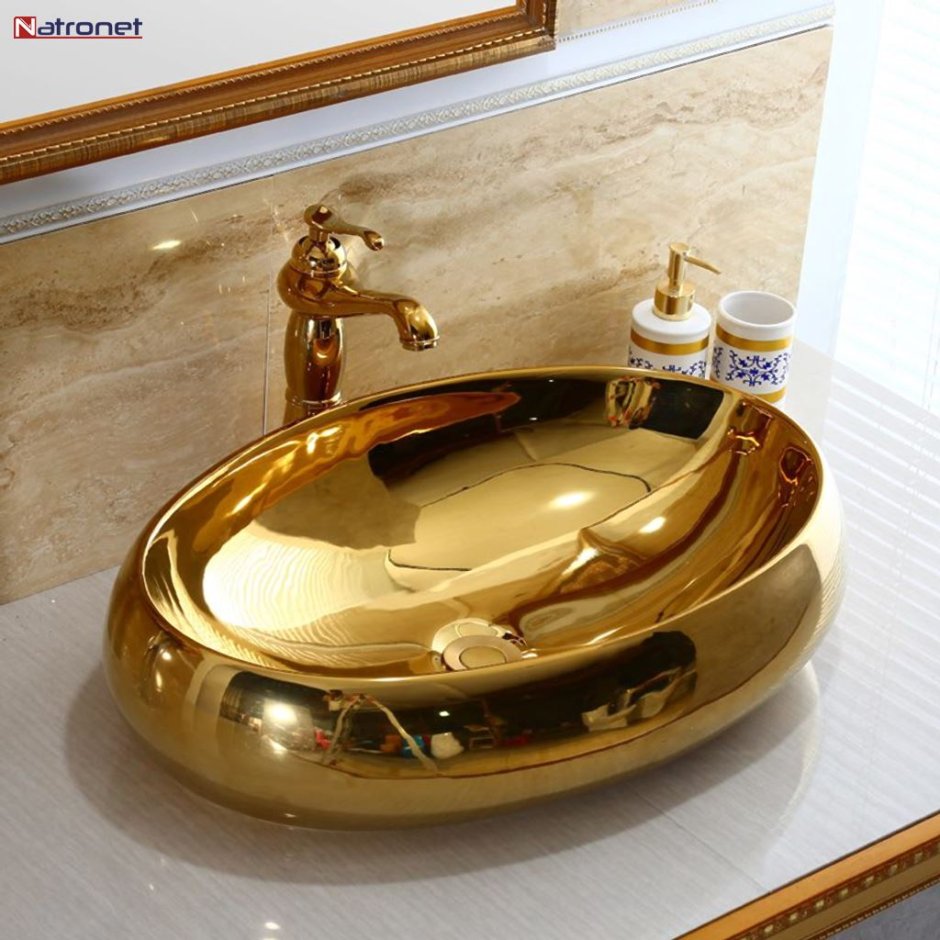 Раковина золото Golden Drop