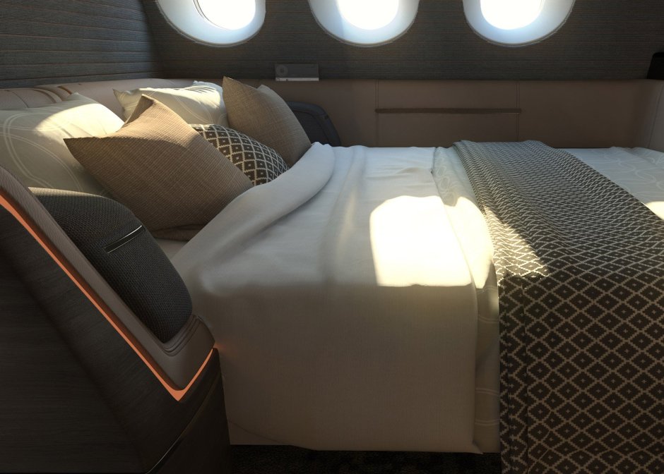 Пассажирский самолет с кроватей