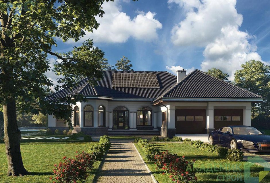 Одноэтажный дом 200кв с террасой