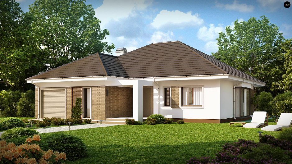 Z500 проекты одноэтажных с мансардой