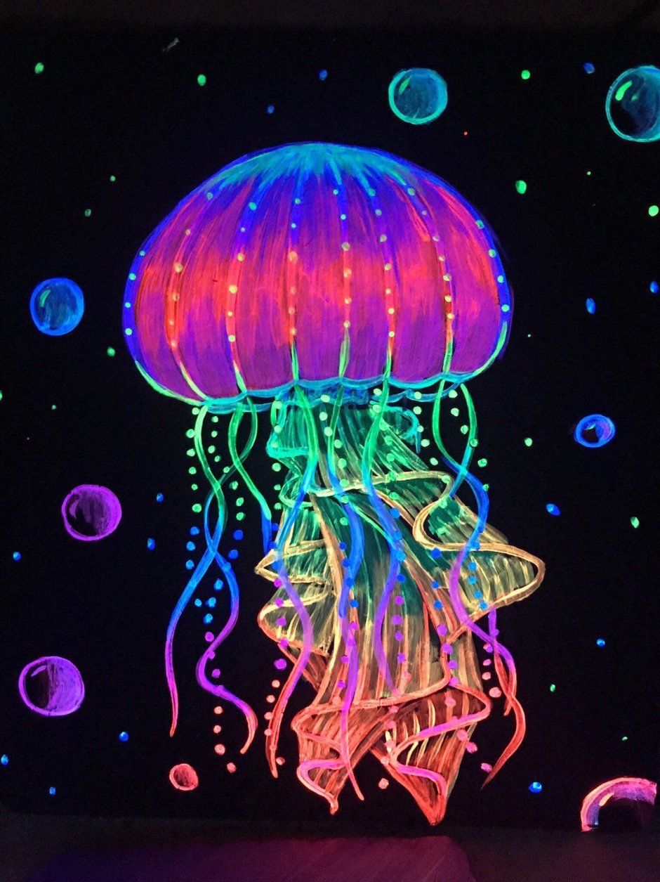 Рисование светящимися красками