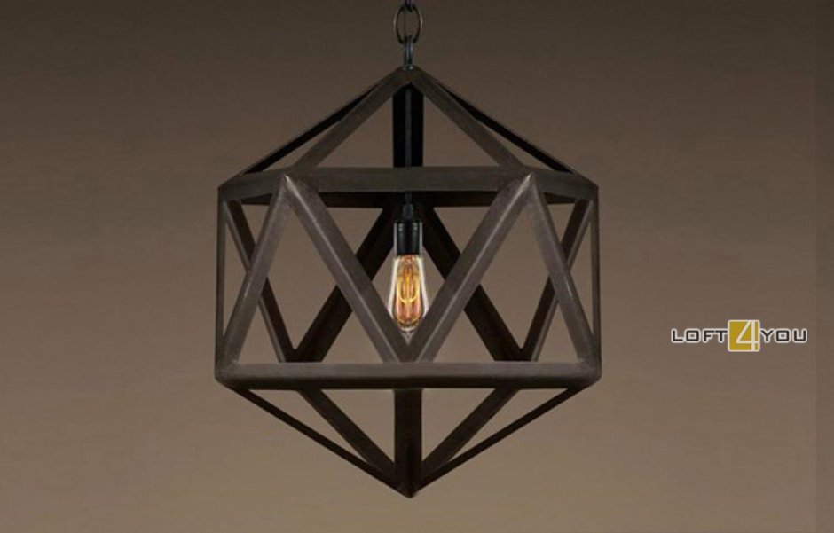 1) Люстра Steel polyhedron small