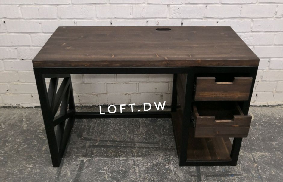 Компьютерный письменный стол Loft 1200 (квадрат) Амберг