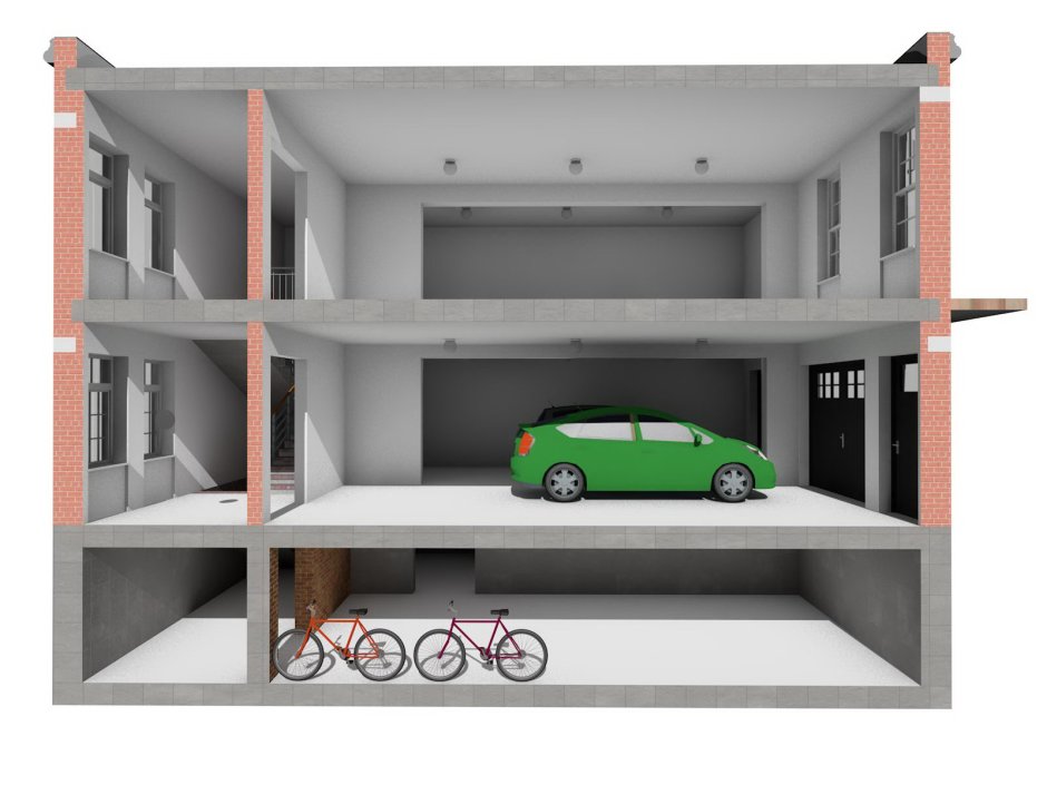 Проект двухэтажного гаража-стоянки