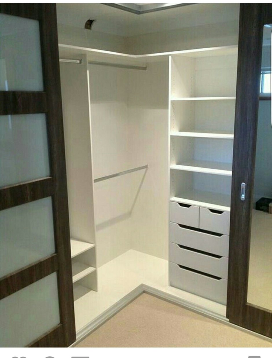 Угловые гардеробные комнаты