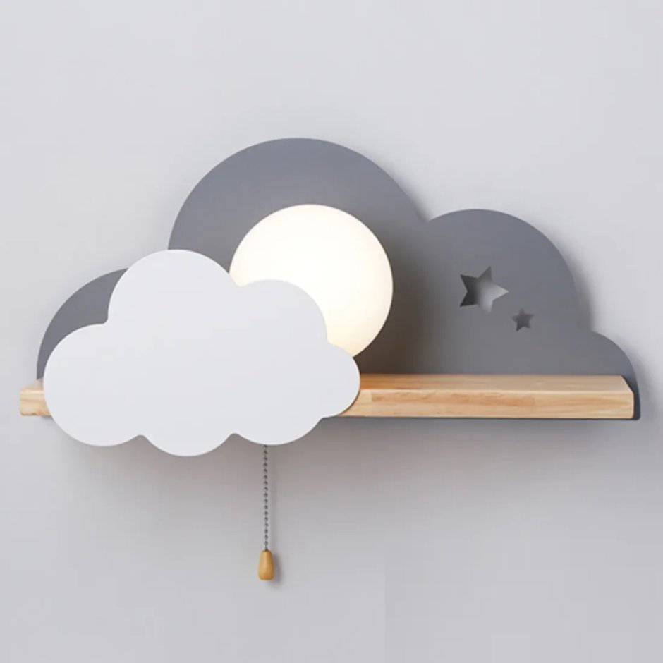 Бра с полкой белое облако Wall Lamp White cloud Loft Concept 44.898-0