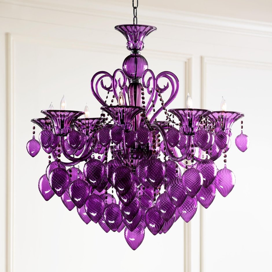 Бра сиреневые Luxury Purple Chandelier Crystal Chandeliers Abajur without lampshade