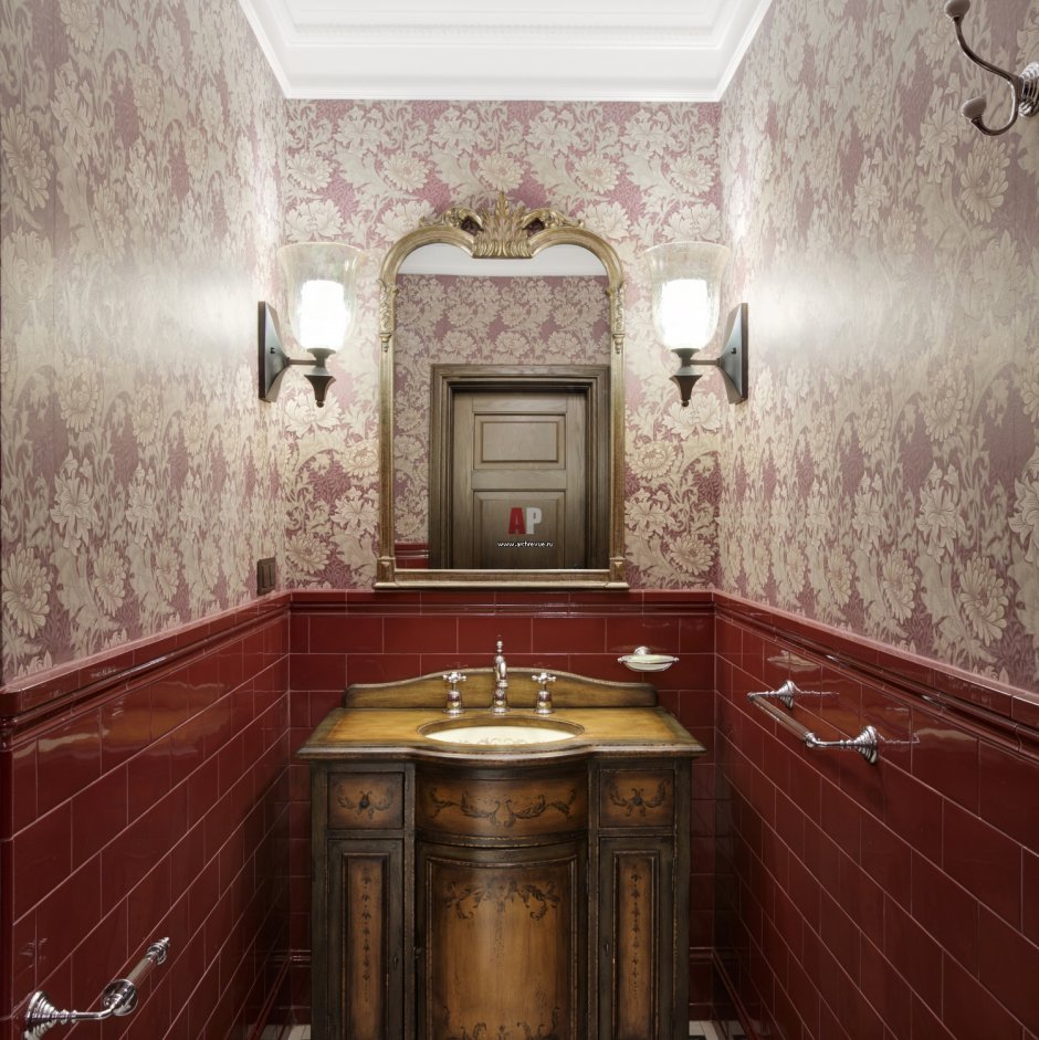 Ванная туалет в классическом стиле