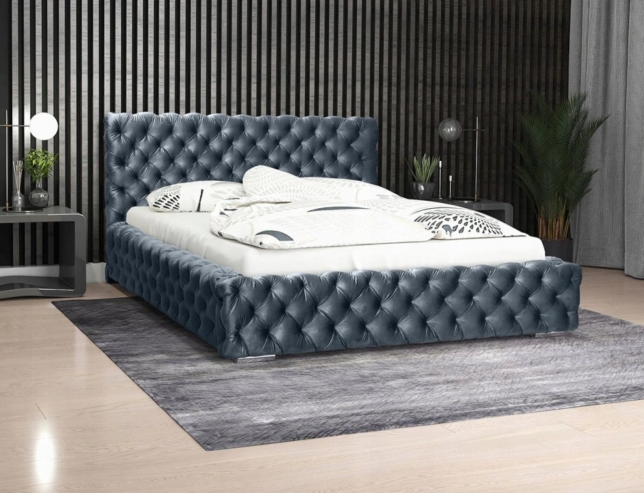 Кровать виенсо 160 Barhat Grey