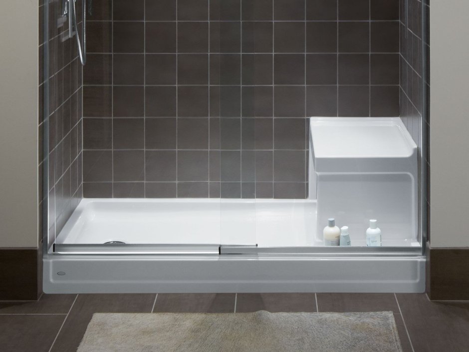 Душевые поддоны с сиденьем kohler