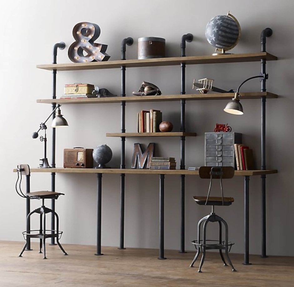 Стеллаж лофт Loft Wood Studio