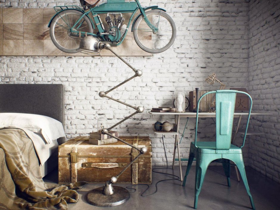 Аксессуары в стиле лофт для интерьера
