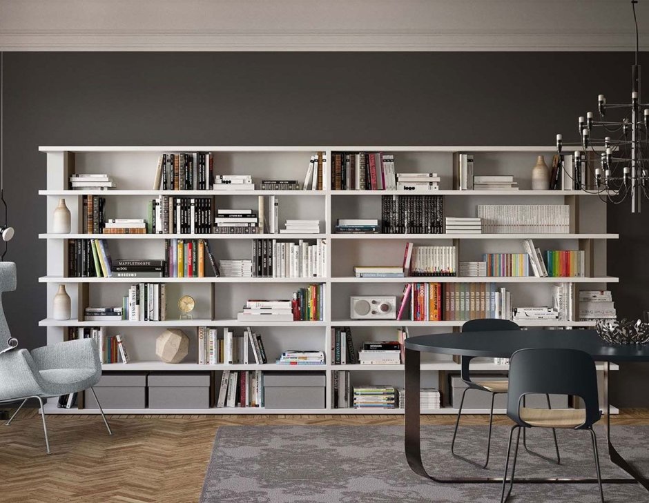 Книжные стеллажи в интерьере