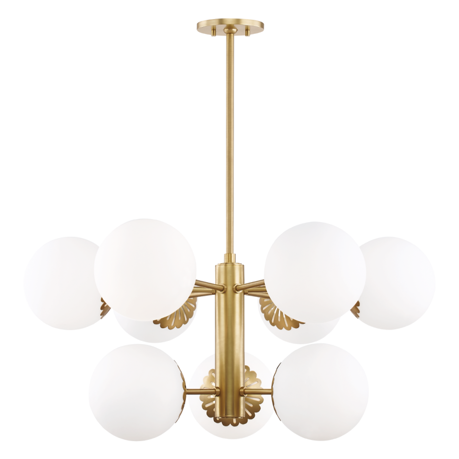 Hudson Valley mds106-AGB Classic aged Brass Chandelier Lamp