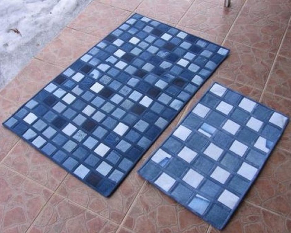 Коврик из джинсов