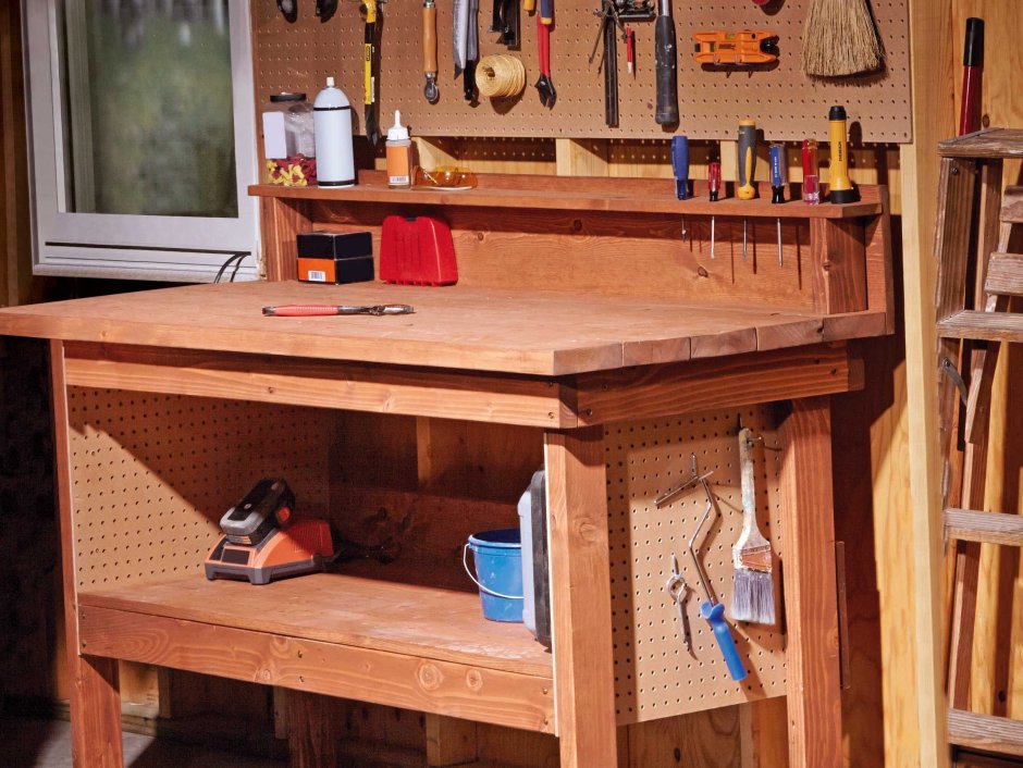 DIY Woodworking длинный верстак