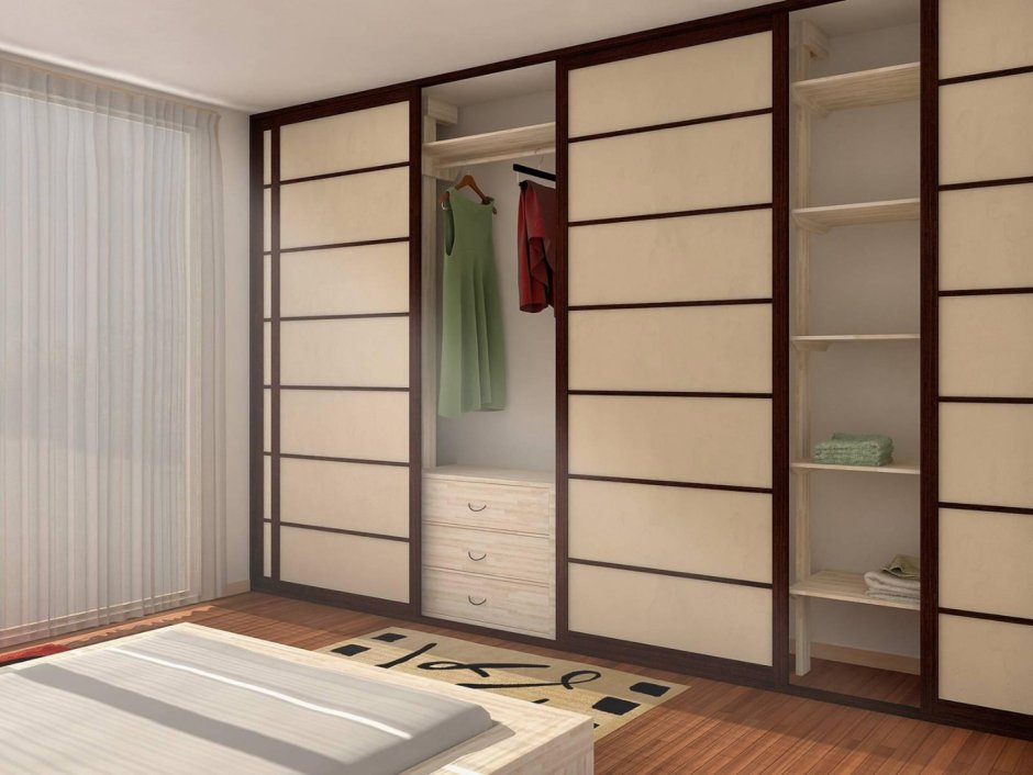 Встроенные шкафы в японском стиле