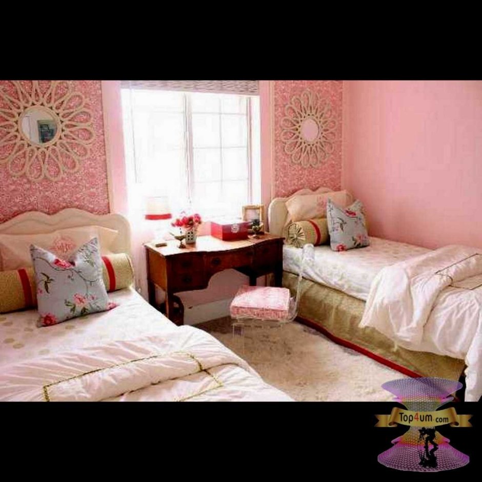 Комнаты для 2 девочек с кроватями окна