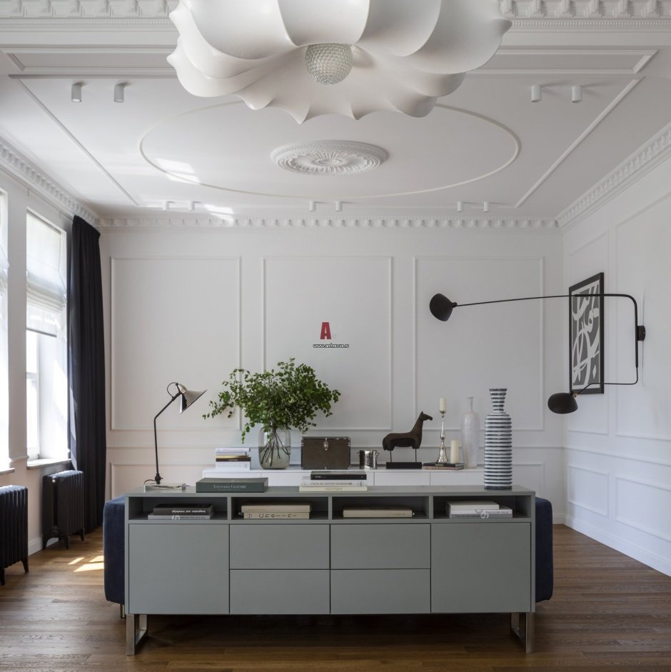 Современная лепнина на потолке