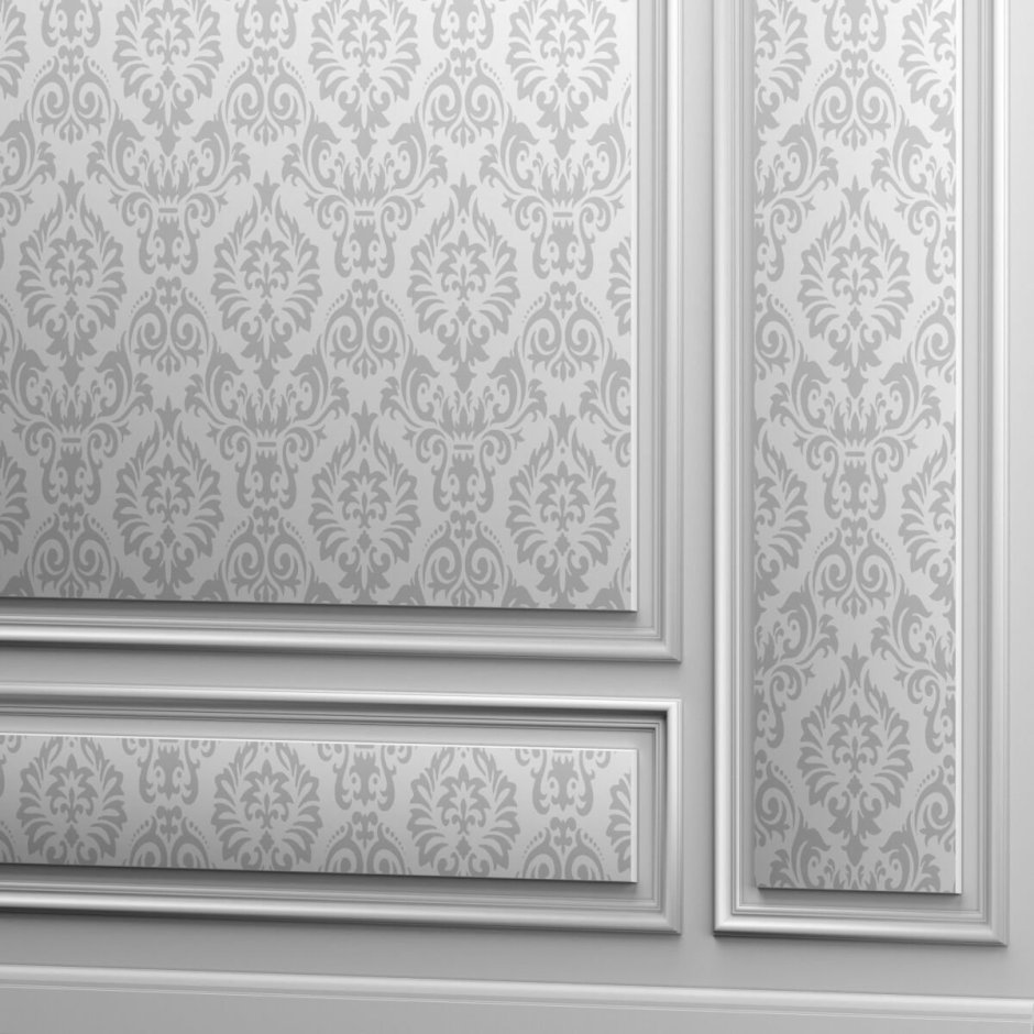 Декор стен молдингами