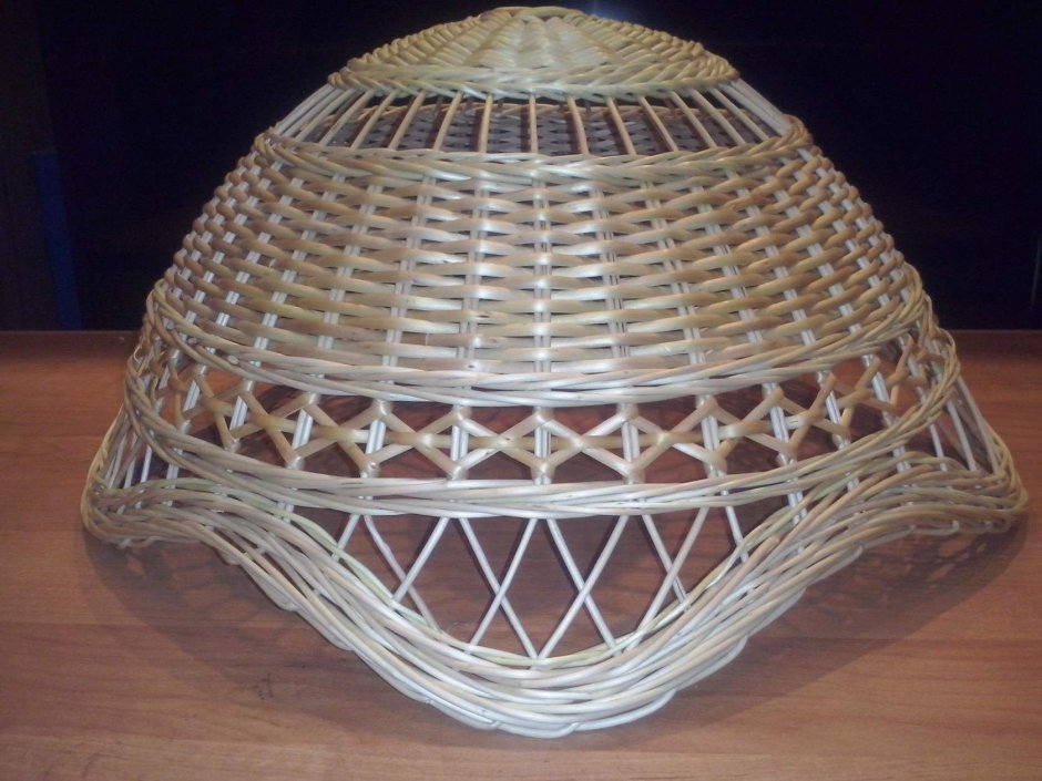 Плетение абажура из бумажной лозы мастер-класс