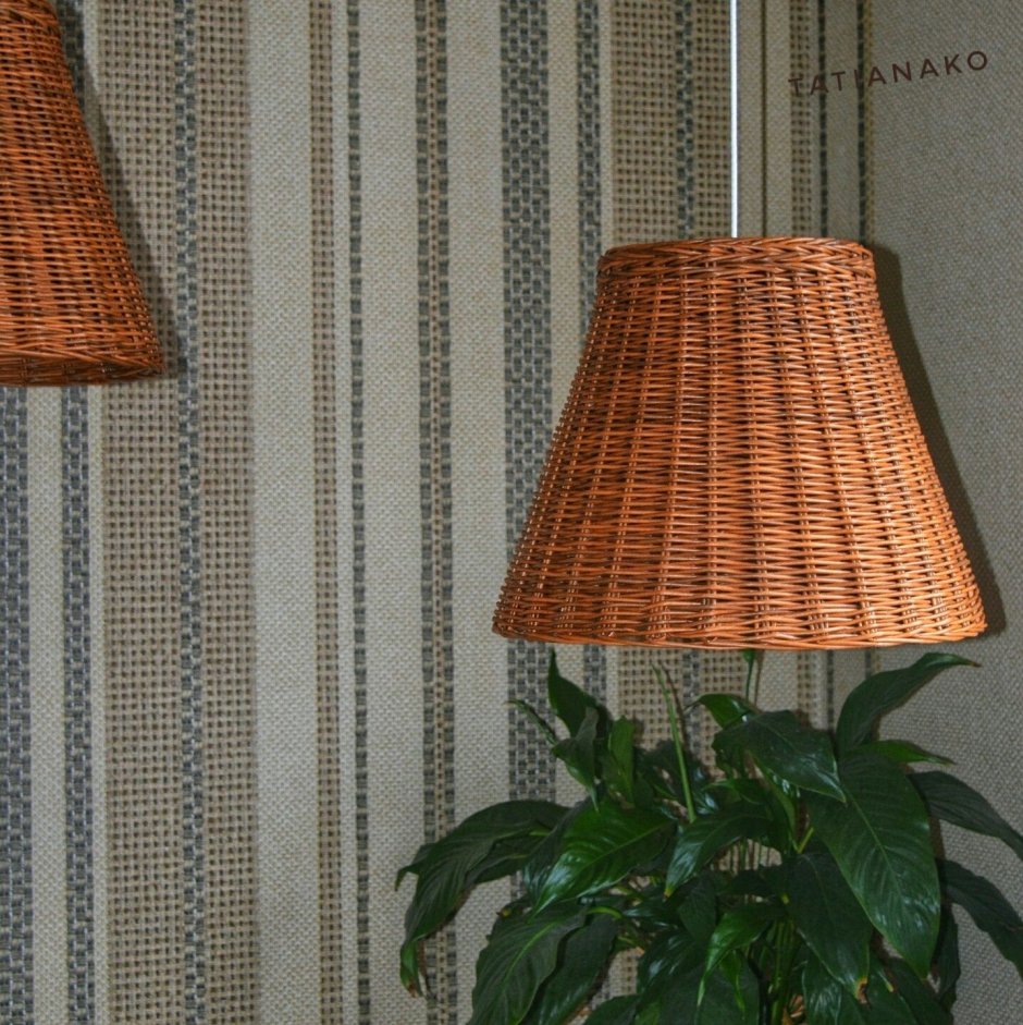 Плафоны из бумажной лозы