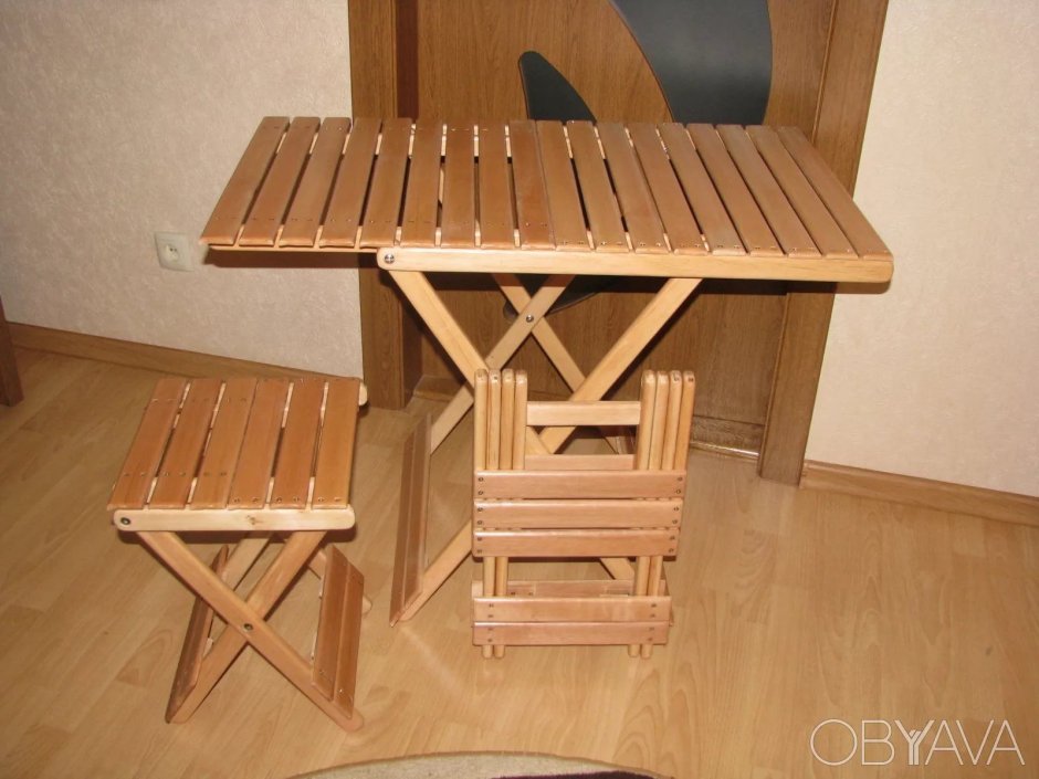 Складной столик из реек