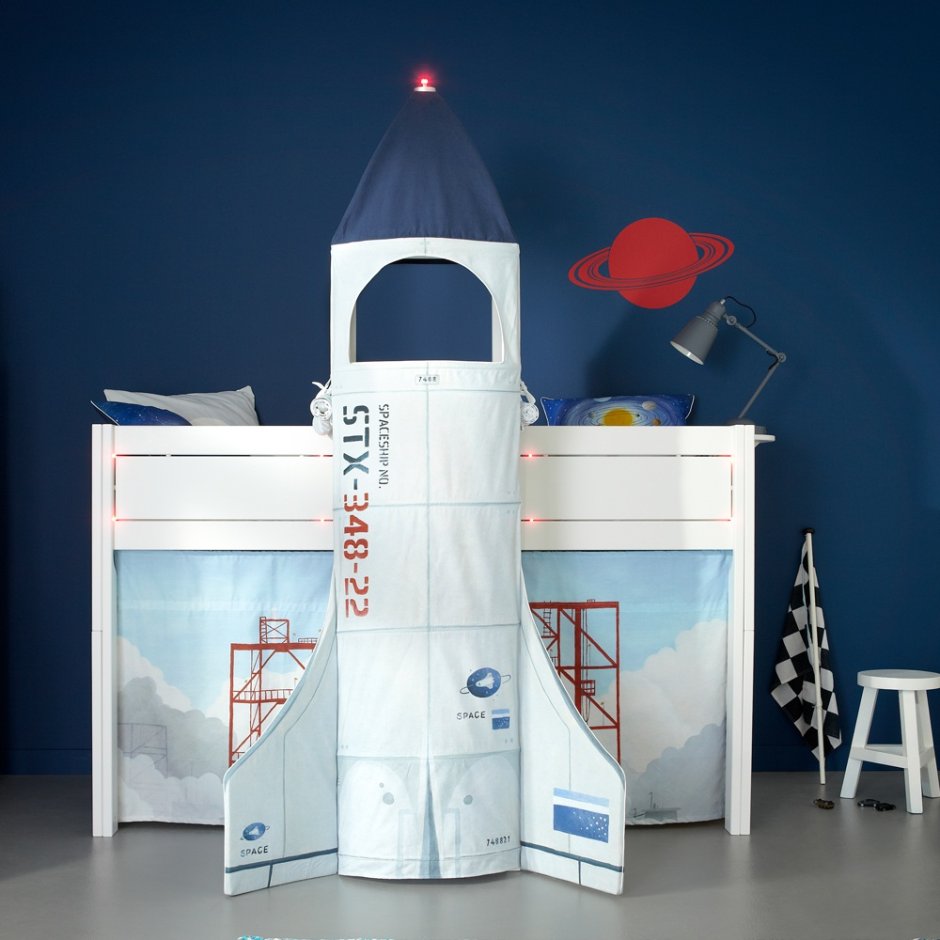 Кровать в виде ракеты для мальчика