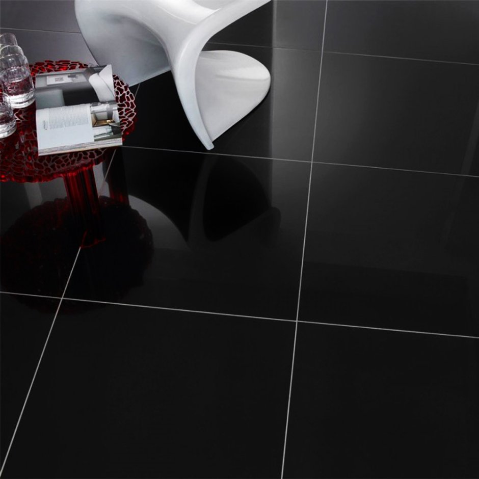 Керамогранит Porcelain 60 60 черный полированный